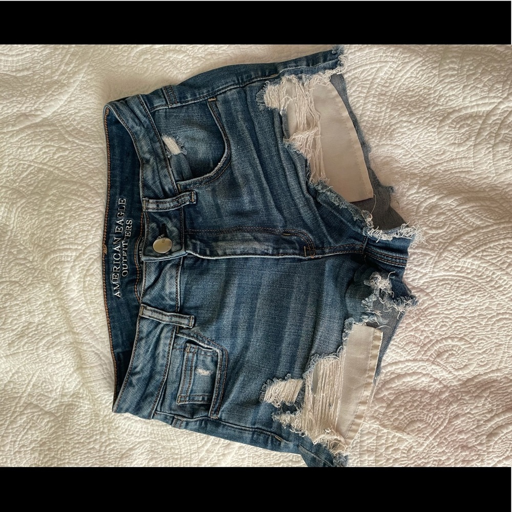 American Eagle High-rise shortie jean shorts